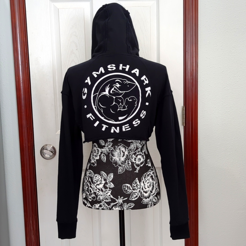 Hoodie Crop Sweatshirt Sz S